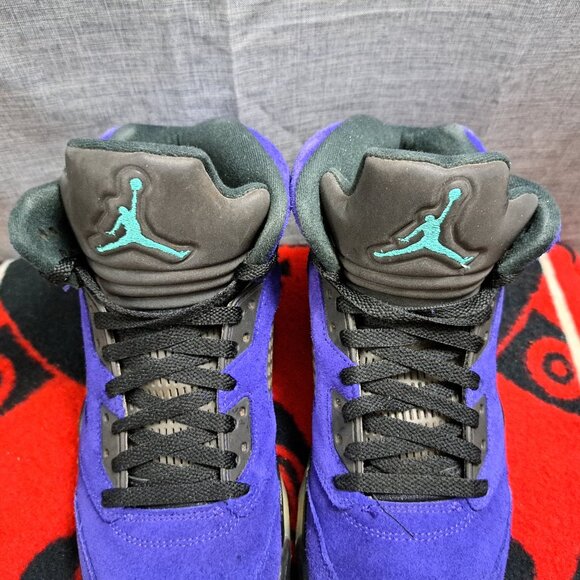 Size 10 Air Jordan 5 Retro Alternate Grape Purple Aqua Men’s (136027-500) - Picture 11 of 13